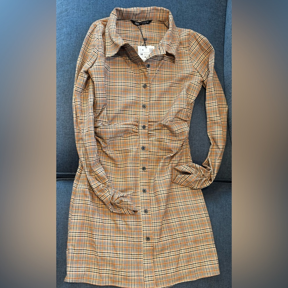 Zara plaid dress size medium